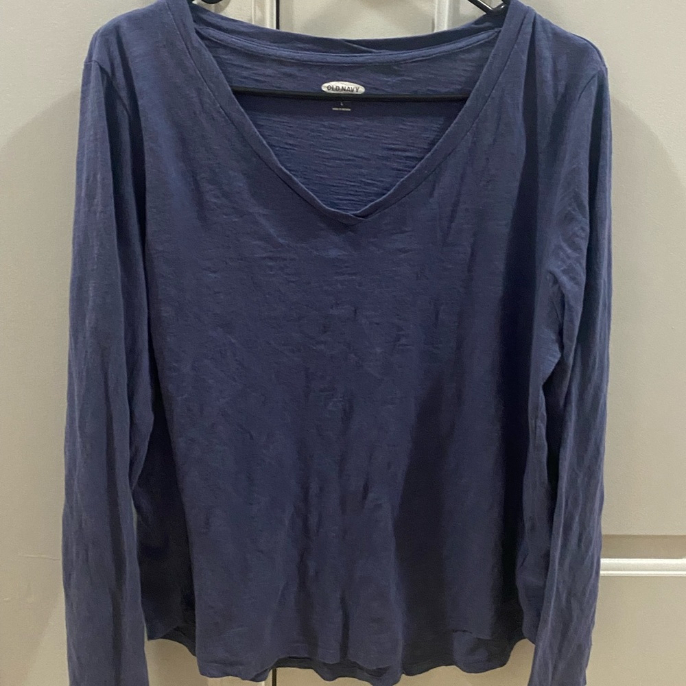 Old Navy Blue Long Sleeve Shirt Size L
